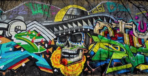 Calavera in Sombrero | Street art, Pilsen, Mural