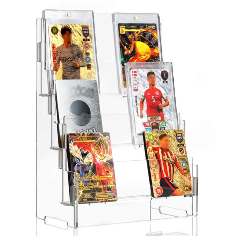 Amazon.com: 3 Tier Acrylic Trading Card Display Stand Graded Card ...