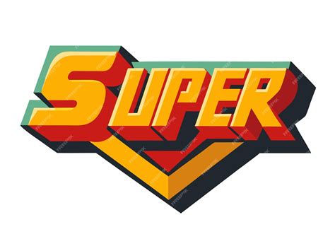 A colorful super logo with the word super written in red and yellow ...