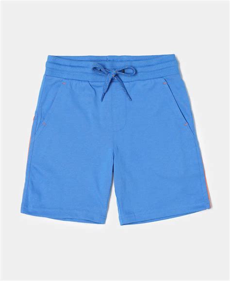 Buy Boy's Super Combed Cotton Rich Shorts with Contrast Side Taping ...