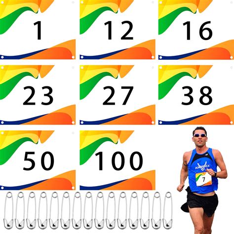 Buy SLOYUNLU Running Bib Numbers 50/100 with Safety Pins for Marathon ...