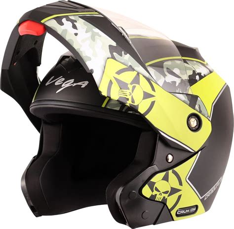 Vega Crux Dx Camouflage ISI Certified Smooth Matt Finish Flip-Up Helmet ...