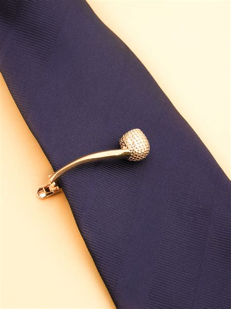 Golden Smoking Pipe Tie bar