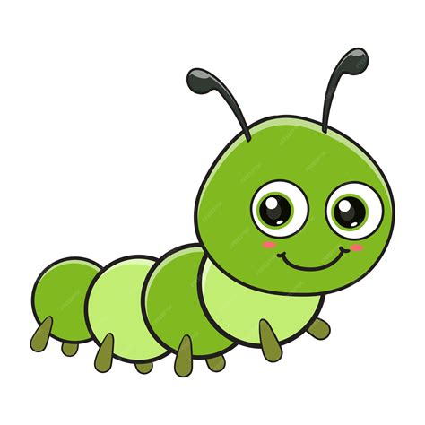 Cute caterpillar cartoon | Premium Vector