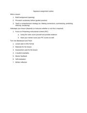 Image result for Signature Assignment Examples