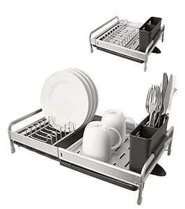 Glaceon Dish Drying Rack, Expandable Dish Rack for Kitchen Counter with ...