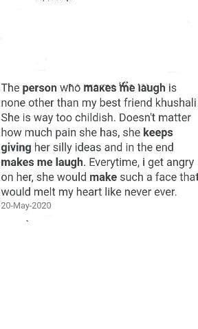 Paragraph this person makes me laugh - Brainly.in