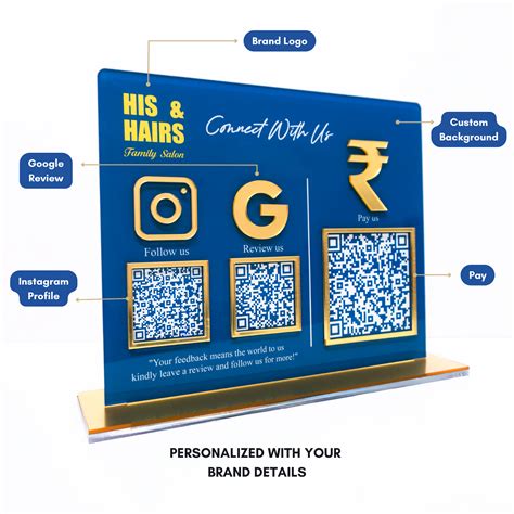 Acrylic QR Code Stands For Business | Acrylic QR code display | QR code ...