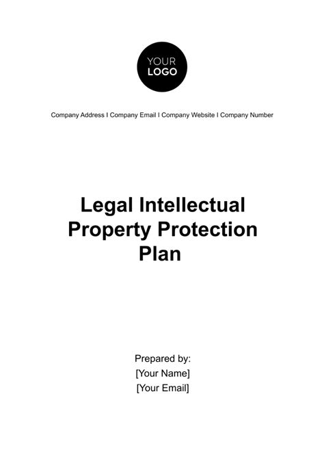 Free Legal Intellectual Property Protection Plan Template to Edit Online