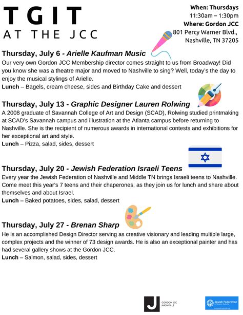 Gordon JCC Nashville - Social Activities