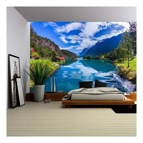 Wall26 Beautiful Nature Norway Natural Landscape. Lovatnet Lake ...