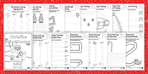Christmas Pencil Control Activity Booklet