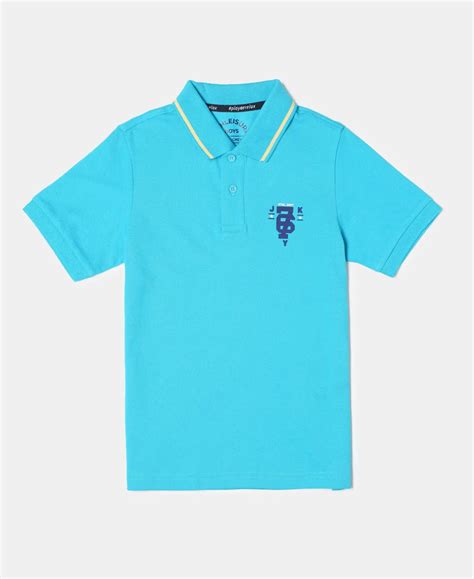 Buy Boy's Super Combed Cotton Rich Graphic Printed Half Sleeve Polo T ...