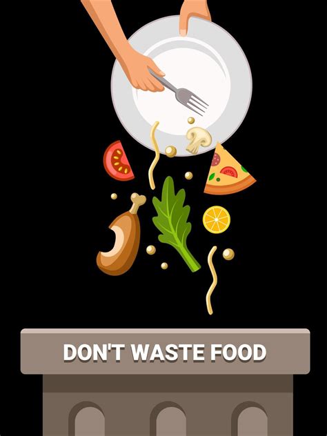 Please don't waste food, designs for world food day and International Awareness Day on Food Loss ...