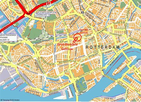 rotterdam map | Rotterdam map, Rotterdam, Netherlands