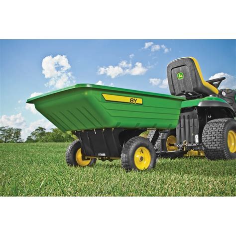 John Deere 8-cu ft Plastic Dump Cart, 350-lb Capacity, Convertible to ...