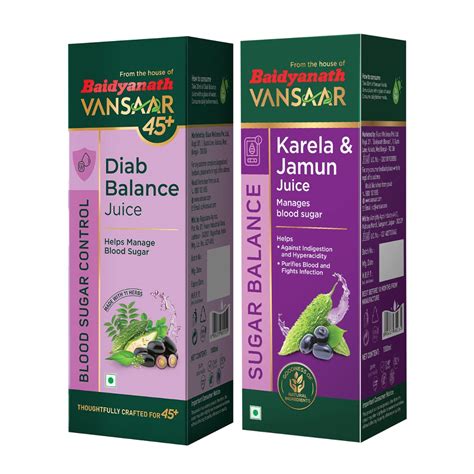 Buy Vansaar Diab Balance Juice + Karela Jamun Juice (Combo) 1L each l ...
