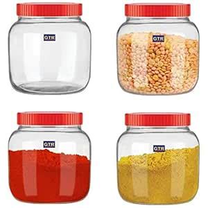 GTR Spice and Dry Fruit Storage Nano Glass Jar and Container, 500 ml ...