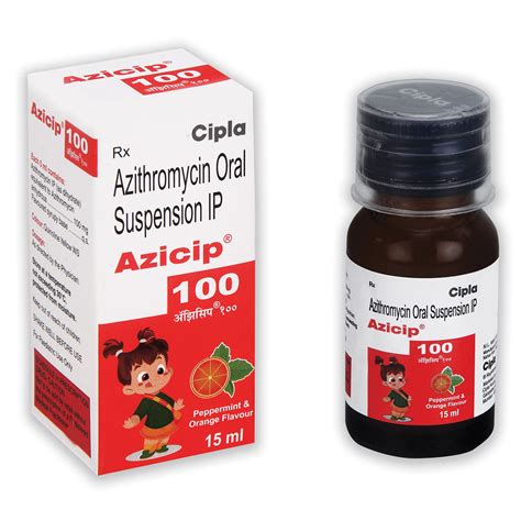 Azicip 100 Peppermint & Orange Flav Paed Suspension | Uses, Side ...