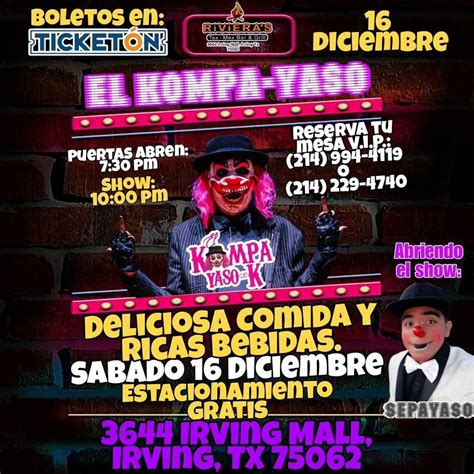 El Kompa-Yaso En Irving Tx, Riviera’s Tex-Mex Bar & Grill , Irving ...