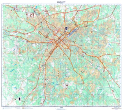 Charlotte, NC (USA) - Soviet Military City Plans – Longitude Maps