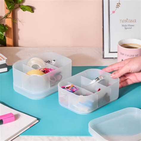 Multicompartment Storage Box Set Of 4 Online - Premium Desk Organiser ...