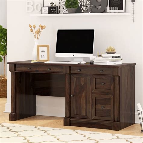 Solid Wood Computer Desk 的图像结果