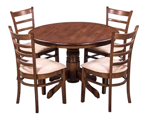 Royaloak Coco Dining Table Set with 4 Chairs (Walnut) : Amazon.in: Home ...
