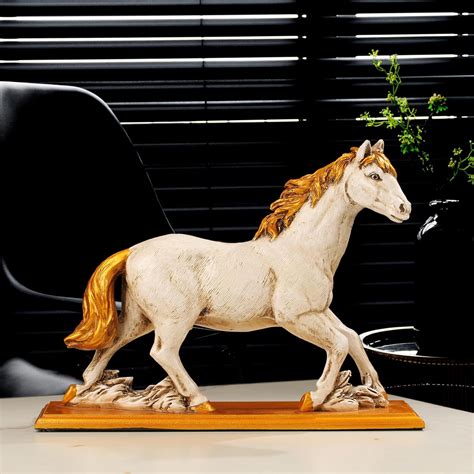 Buy SANDECO 9" Feng Shui Resin Running Horse Vastu Statue | Handcrafted ...