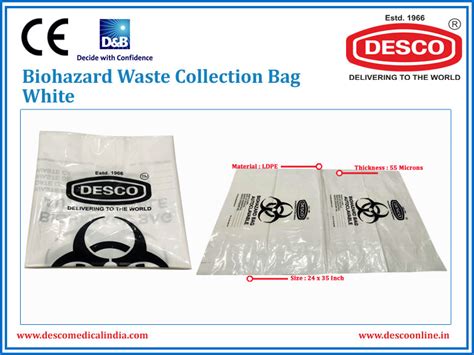 Biohazard Waste Collection Bag White | Desco