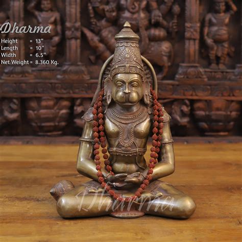 Shop Now Buy Brass Hanuman Idol Seated | Handcrafted | Best Price ...