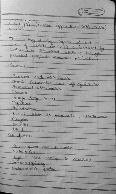 CSOM & Tonsillitis Overview: Key Points for ENT Exam Notes - Studocu