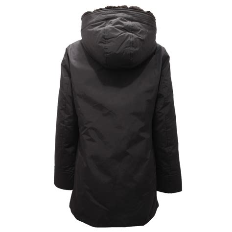 giubbotto donna WOOLRICH black down padded jacket woman