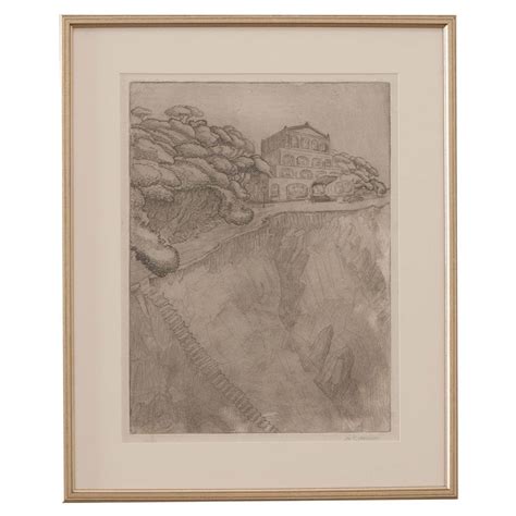 Framed Pen and Pencil Drawing by M.T. Brown For Sale at 1stDibs