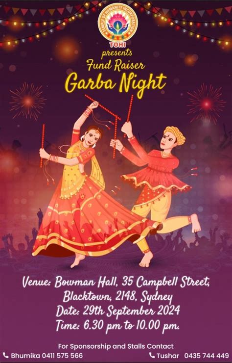 Garba Night 2024 by TOHI, Bowman Hall Blacktown., 29 September 2024 ...