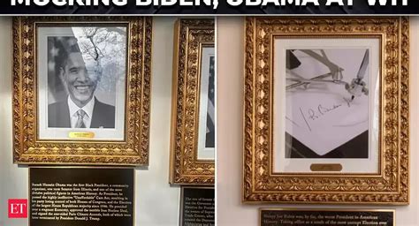 White House plaques: 'Sleepy Joe, divisive Barack': Trump roasts Biden ...
