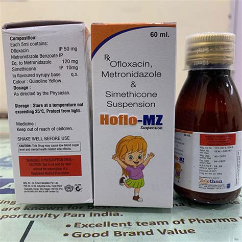 Hoflo MZ - Ofloxacin, Metronidazole & Simethicone Suspension - Telethon ...