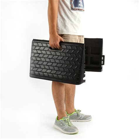 Buy Car Ramp,2Pcs Portable Kerb Ramps Heavy Duty Mounted Rubber Ramps ...