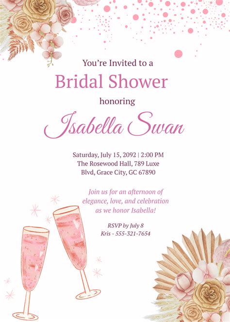 Free Bridal Shower Templates to Edit Online