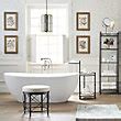 Jules Swivel Vanity Stool with Padded Seat & Plated-Steel Base