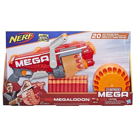 Buy Nerf Megalodon N-Strike Mega Toy Blaster with 20 Official Nerf Mega ...