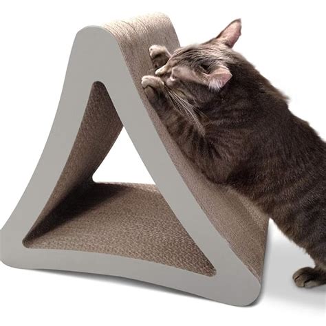 PetFusion 3-Sided Vertical Cat Scratching Post (Standard Size, Warm ...