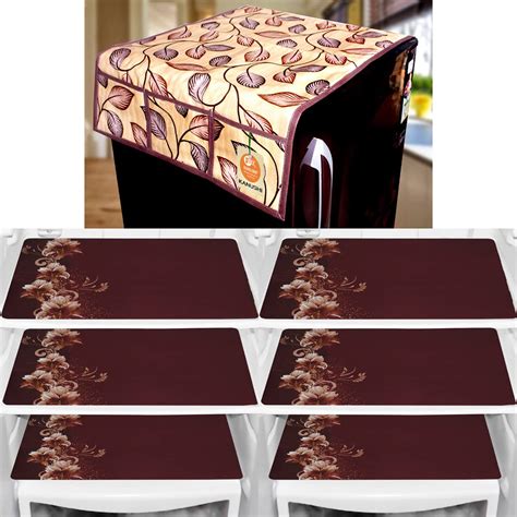 KANUSHI Industries® PVC Fridge Mats Set Of 6 / Refrigerator Mats+1 Pc ...