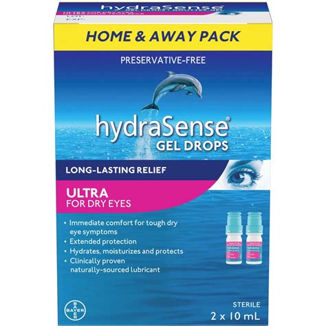 HydraSense Ultra Eye Drops - Preservative Free Gel Drops for Dry Eyes ...