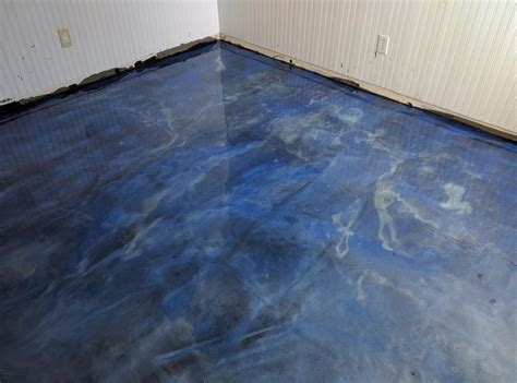 Blue Concrete Floors
