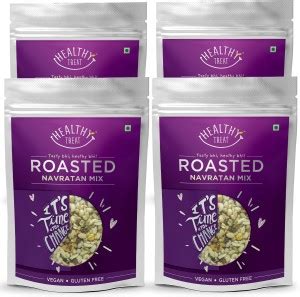 Healthy Treat Roasted Navratan Mix Combo 400 gm (Pack of 4, 100 gm Each ...