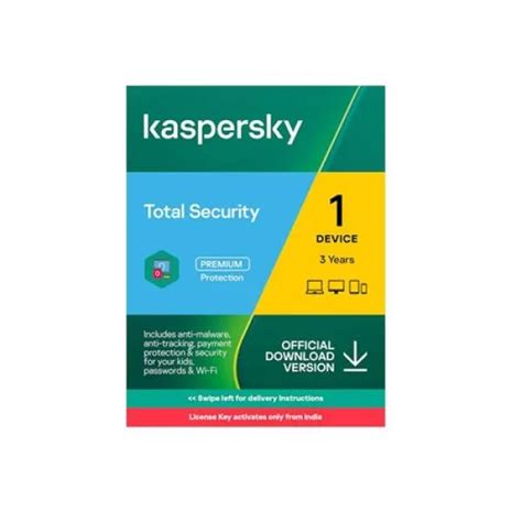 Buy kaspersky premium total security 1user 3 year Best Price in Chennai ...