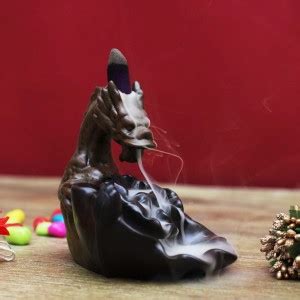 arnv Handicraft Smoke Dragon Backflow Incense Burner with 10 Backflow ...