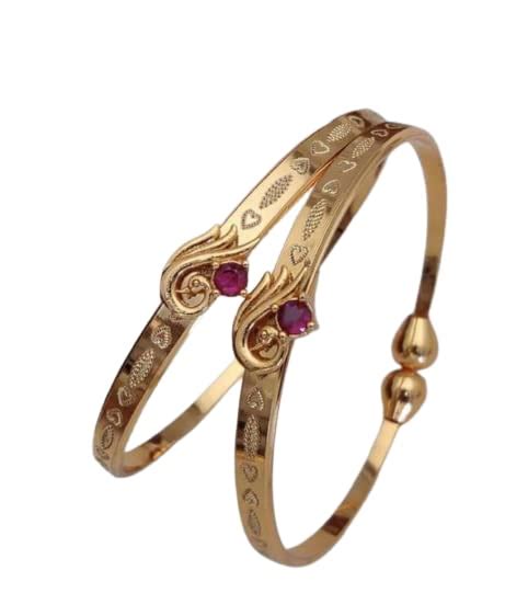 Buy D K ENTERPRISE Latest One Gold Plated Set Traditional Bangles for ...