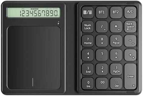 Bluetooth Number Pad, Foldable 2.4G Wireless Numeric Keypad with ...